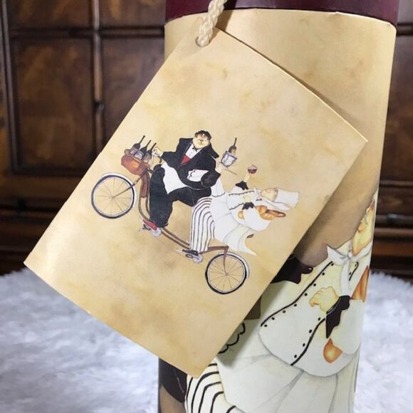 NWOT Tri-Coastal Design Tandem Bicycling Wine Chefs Wine Tube w/ Lid & Gift Tag - Picture 5 of 12